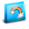 Folder Rainbow Blue Icon 32x32 png